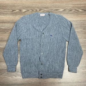 Lacoste Solid Grey Cardigan Sweater S